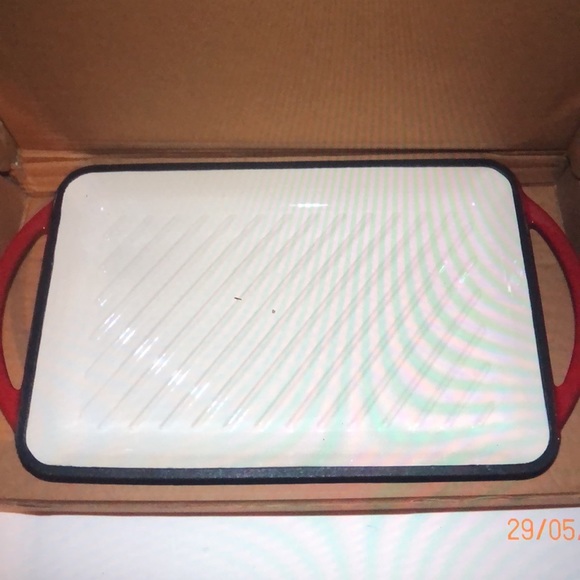 Bruntmor Pre-Seasoned Cast-Iron Rectangular Grill Pan - Picture 3 of 4